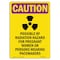 Signmission OSHA CAUTION RADIATION Possible RF Radiation W/ Symbol 10in X 7in Rigid Plastic, OS-CR-P-710-V-10247 OS-CR-P-710-V-10247 - alternate 1